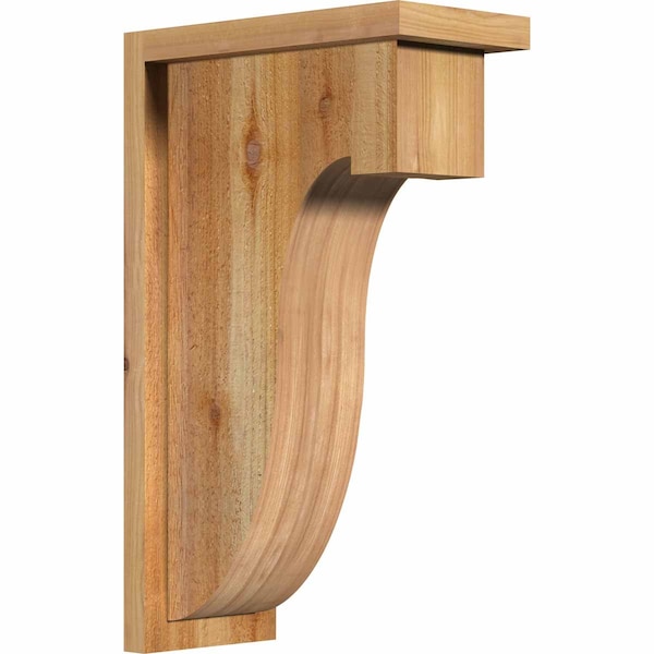 Ekena Millwork Del Monte Rough Sawn Corbel w/Backplate, Western Red Cedar, 6"W x 12"D x 20"H COR06X12X20DEL01RWR - main